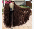 250% Density 34Inch Brown Jerry Curly Lace Front Wig Human Hair Pre-plucked W/ Baby Hair