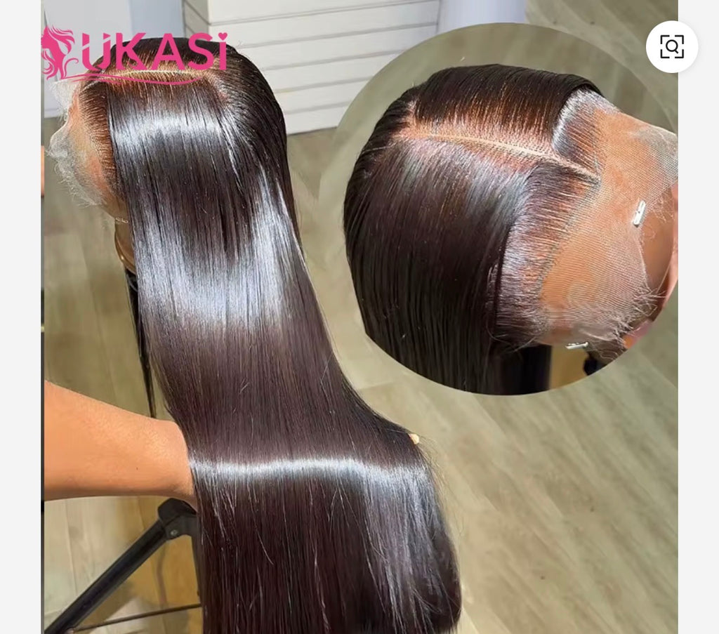 Raw 13x6 Indian Hair Wigs Human Hair Glueless Full HD Lace Front Wigs Natural Bone Straight Remy Hair HD Lace Wig