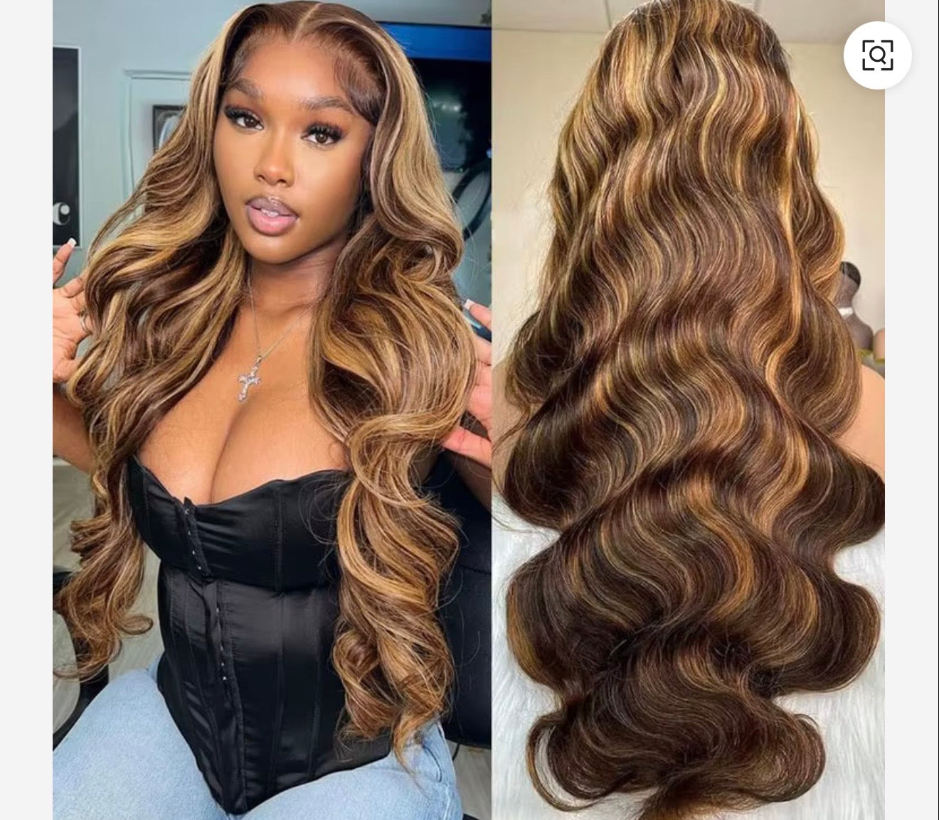 Raw Brazilian Hair Highlight Blonde Glueless 13X4 HD Lace Front Wigs Human Hair Body Wave Pre-plucked Lace Wig