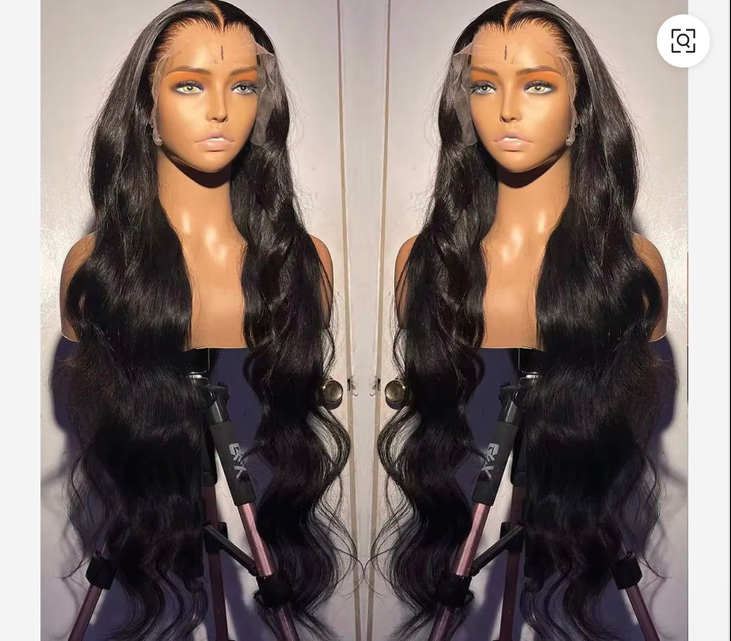 Remy Hair 180% Density HD Glueless Lace Front Wig 13x4 Body Wave Brazilian Hair 12 Inches Transparent Lace Front for Black Women