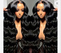 Brazilian 13x4 HD Human Hair Transparent Lace Front Human Wig Body Wave Curly