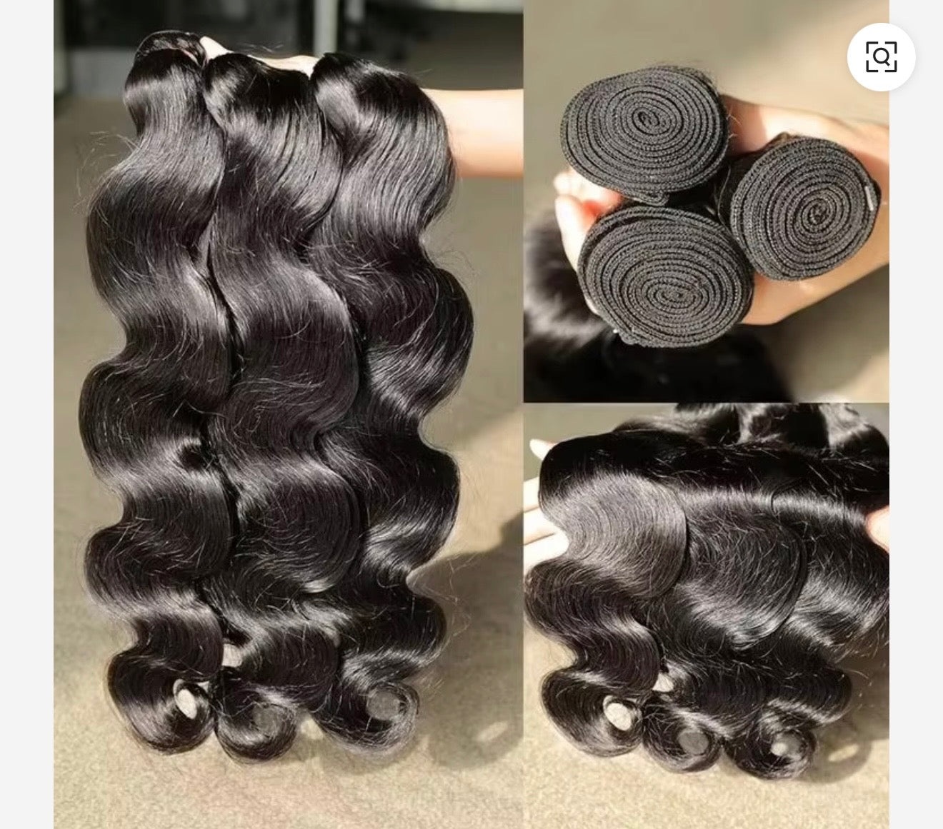 12a Grade Virgin Human Hair Bundles Natural Color Body Wave Extensions